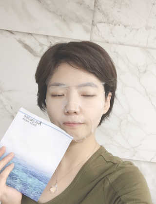고보습에 화이트닝 아미모네 바다마스크팩 10매입 — 3점을 준 리뷰어가 2019년 12월 올린 사용 사진