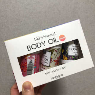 이네스네이쳐 천연 바디오일 미니 3종세트 50ml — 5점을 준 리뷰어가 2018년 6월 올린 사용 사진