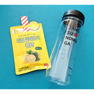 장수농가 리얼깔라만시 원샷 50ml 10팩+보틀 — 5점을 준 리뷰어가 2019년 5월 올린 사용 사진