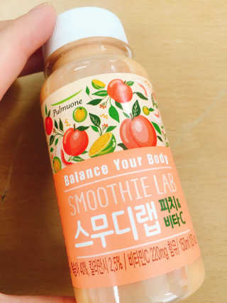 풀무원 스무디랩 피치&비타 — 4.83점을 준 리뷰어가 2017년 11월 올린 사용 사진