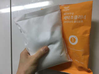 레인보우샵 올인원세탁세제,베이킹소다 스틱포6개입+세탁조클리너 — 3.67점을 준 리뷰어가 2018년 4월 올린 사용 사진