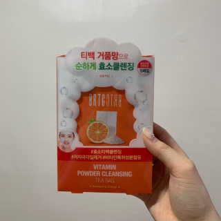 비알티씨 V10 파우더 클렌징 티백 2종 — 5점을 준 리뷰어가 2019년 2월 올린 사용 사진