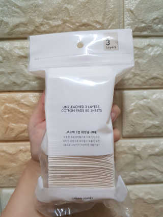어반리브즈 프리미엄 화장솜 트라이얼 SET — 5점을 준 리뷰어가 2019년 8월 올린 사용 사진