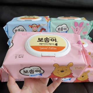 보솜이 아기물티슈 베이비케어 푸에디션 캡 74매 10입 — 3점을 준 리뷰어가 2019년 4월 올린 사용 사진
