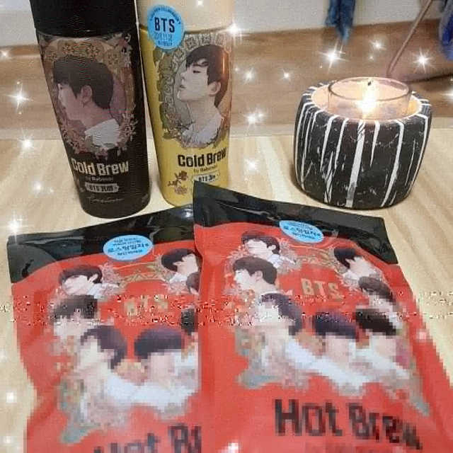 콜드브루, 핫브루 BTS 일러스트 리뷰 사진