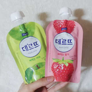 데르뜨 떠먹는 과일 3종, 짜먹는 과일 2종 총 10개 체험 — 5점을 준 리뷰어가 2020년 3월 올린 사용 사진