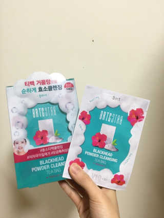 비알티씨 V10 파우더 클렌징 티백 2종 — 5점을 준 리뷰어가 2019년 2월 올린 사용 사진