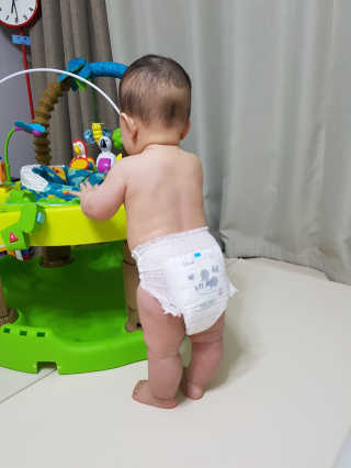 보솜이 베이비케어 팬티형 기저귀 — 5점을 준 리뷰어가 2019년 3월 올린 사용 사진