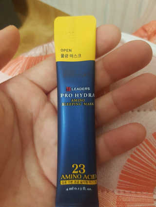리더스코스메틱 리더스 프로 하이드라 아미노 슬리핑 마스크 — 5점을 준 리뷰어가 2020년 2월 올린 사용 사진