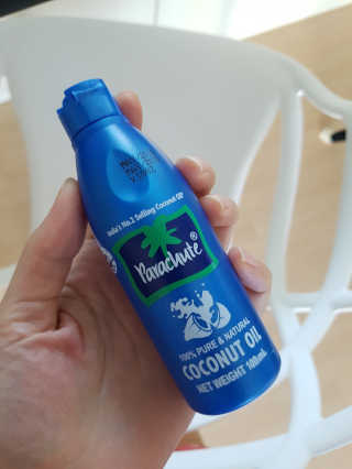 파라슈트 100퍼 코코넛오일 100ml — 5점을 준 리뷰어가 2018년 8월 올린 사용 사진