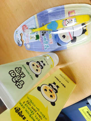 달곰이 어린이 치약+어린이 칫솔 SET — 5점을 준 리뷰어가 2017년 9월 올린 사용 사진