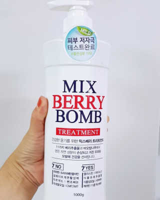 (주)에네스티 믹스베리 폭탄 트리트먼트 1000g — 5점을 준 리뷰어가 2019년 9월 올린 사용 사진