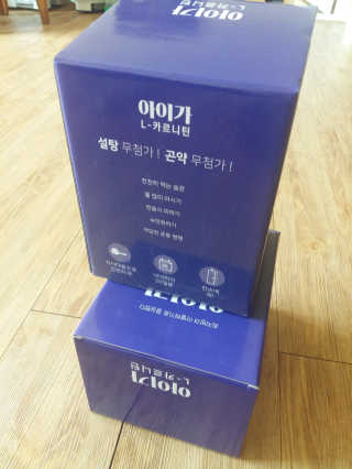 오엔엘 아이가 L-카르니틴 2박스 — 5점을 준 리뷰어가 2019년 4월 올린 사용 사진