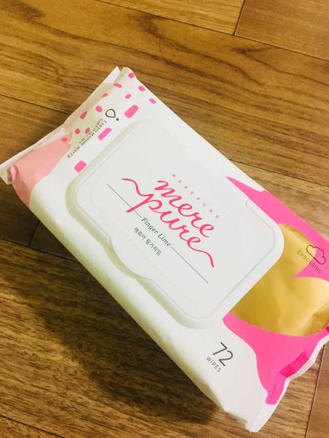 메퓨어 핑거라임 물티슈 리뷰 사진
