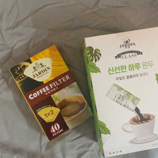 (주)쟈뎅 [쟈뎅] 클래스 신선한 하루 원두+여과지 SET — 5점을 준 리뷰어가 2019년 3월 올린 사용 사진