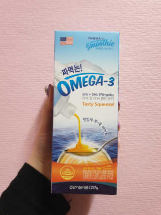 오메가-3스무디 [오메가스무디] 짜먹는 오메가3 DHA 임산부 어린이 — 3.5점을 준 리뷰어가 2019년 4월 올린 사용 사진