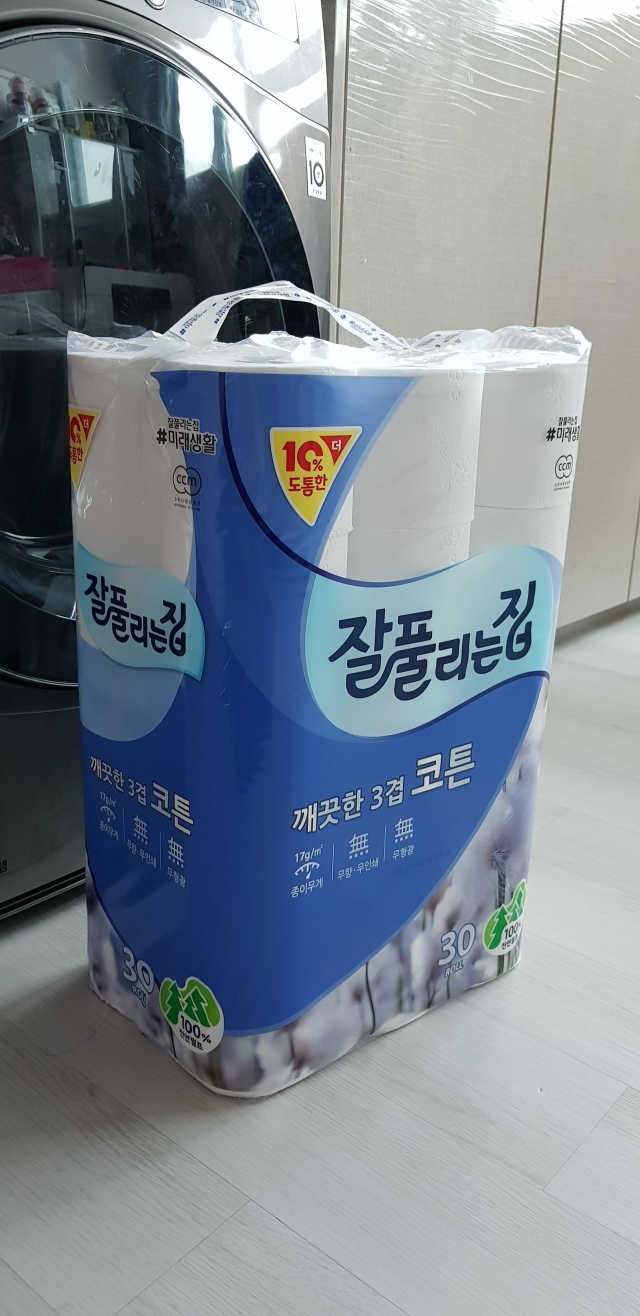 잘풀리는집 깨끗한 3겹 코튼 30롤 리뷰 사진