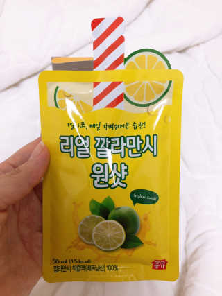 장수농가 리얼깔라만시 원샷 50ml 10팩+보틀 — 5점을 준 리뷰어가 2019년 4월 올린 사용 사진