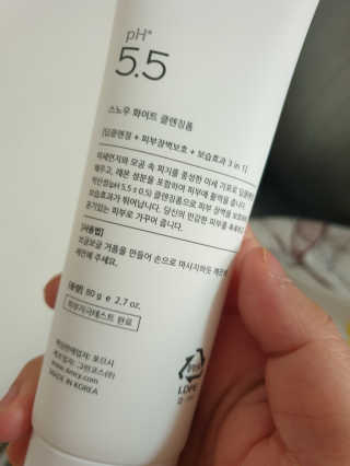 포므시 스노우화이트클렌징폼pH5.5 — 4점을 준 리뷰어가 2020년 3월 올린 사용 사진