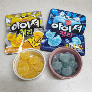 아이셔젤리 레몬맛, 아이셔젤리 블루에이드맛 — 5점을 준 리뷰어가 2019년 3월 올린 사용 사진