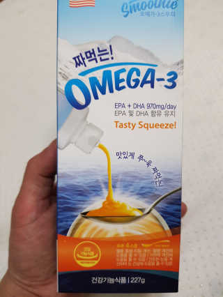 오메가-3스무디 [오메가스무디] 짜먹는 오메가3 DHA 임산부 어린이 — 5점을 준 리뷰어가 2019년 3월 올린 사용 사진