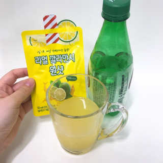 장수농가 리얼깔라만시 원샷 50ml 10팩+보틀 — 5점을 준 리뷰어가 2019년 5월 올린 사용 사진
