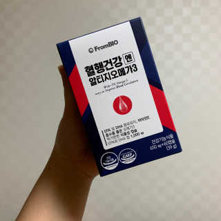 프롬바이오 혈액순환과 눈 건강을 동시에 혈행건강엔알티지오메3 — 5점을 준 리뷰어가 2019년 12월 올린 사용 사진