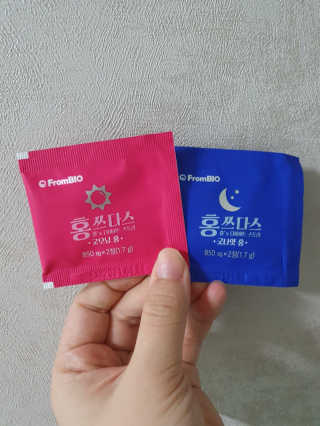프롬바이오 홍쓰다스 아침,저녁 맞춤형 다이어트식품 14포+14포 — 5점을 준 리뷰어가 2019년 7월 올린 사용 사진