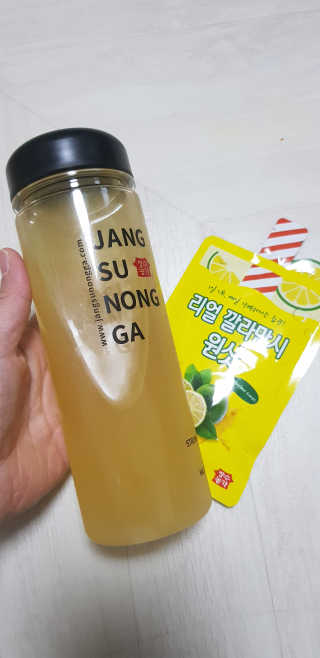 장수농가 리얼깔라만시 원샷 50ml 10팩+보틀 — 5점을 준 리뷰어가 2019년 5월 올린 사용 사진