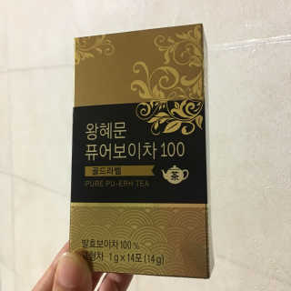 넥스트비티 왕혜문 퓨어 보이차 100 골드라벨 — 3.83점을 준 리뷰어가 2017년 11월 올린 사용 사진
