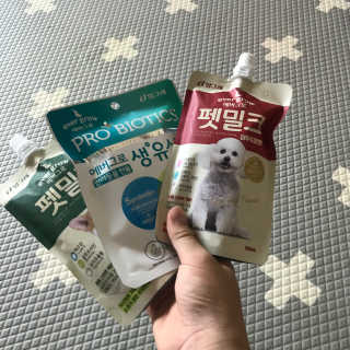 [빙그레] 에버그로 생유산균 1봉（10포입）+펫밀크2팩 — 5점을 준 리뷰어가 2019년 5월 올린 사용 사진