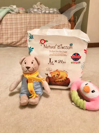 네추럴블라썸 NATURAL BLOSSOM 슈퍼 얇은 바지 기저귀 — 4.5점을 준 리뷰어가 2018년 12월 올린 사용 사진