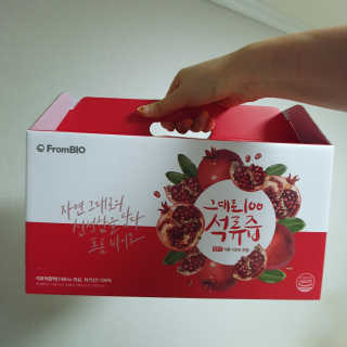 프롬바이오 오직 석류만 [그대로100 석류즙] 하루 1포로 건강하게 — 5점을 준 리뷰어가 2019년 10월 올린 사용 사진