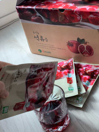 [하이헬스] 정말 진하고 맛있는 유기농 석류즙 30포 — 5점을 준 리뷰어가 2019년 11월 올린 사용 사진
