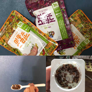 아우노그라노 오리지날, 진짜 베리, 진짜 카카오 — 5점을 준 리뷰어가 2018년 7월 올린 사용 사진