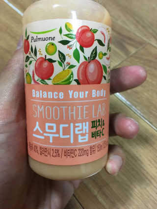 풀무원 스무디랩 피치&비타 — 5점을 준 리뷰어가 2017년 11월 올린 사용 사진