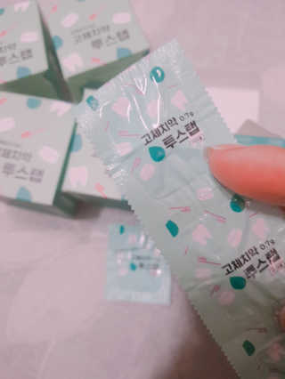 솔테라피 씹는 고체치약 투스탭 스파클레몬 6정 x 5박스 — 5점을 준 리뷰어가 2019년 5월 올린 사용 사진