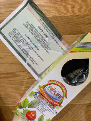 비타맘 지구를 지키는 리퓨리 정수물병 - 플라스틱 남용 예방 — 5점을 준 리뷰어가 2020년 2월 올린 사용 사진