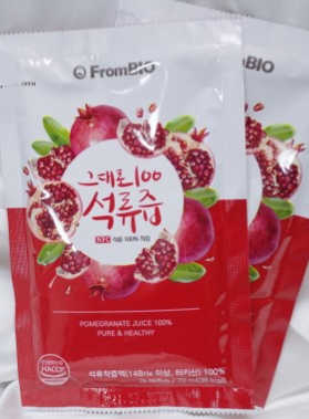 프롬바이오 오직 석류만 [그대로100 석류즙] 하루 1포로 건강하게 — 4.5점을 준 리뷰어가 2019년 10월 올린 사용 사진