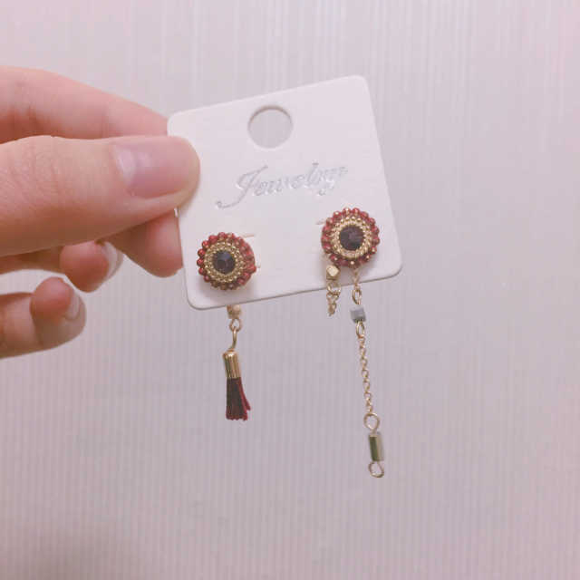 폭스타일 로지 언발 귀걸이 리뷰 사진