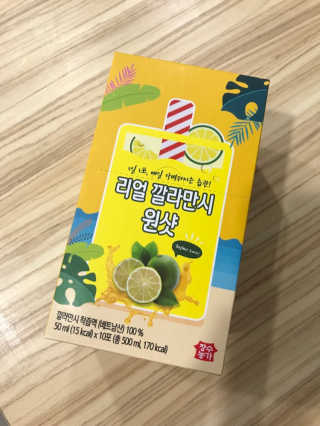장수농가 리얼깔라만시 원샷 50ml 10팩+보틀 — 5점을 준 리뷰어가 2019년 5월 올린 사용 사진
