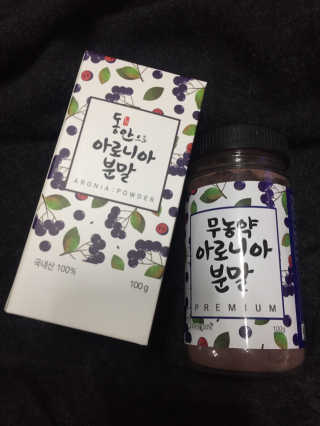 동안으로 아로니아 동안으로 무농약 아로니아 분말 — 4.67점을 준 리뷰어가 2018년 1월 올린 사용 사진