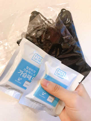 [블루캐롯] 힐링타임 가습마스크 1박스 — 4점을 준 리뷰어가 2019년 7월 올린 사용 사진