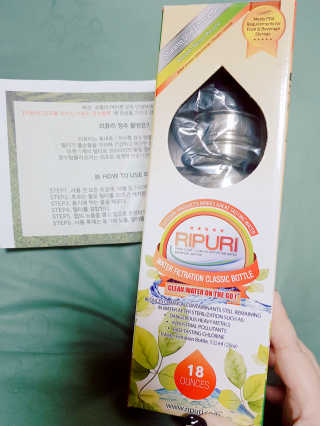 비타맘 지구를 지키는 리퓨리 정수물병 - 플라스틱 남용 예방 — 4점을 준 리뷰어가 2020년 2월 올린 사용 사진