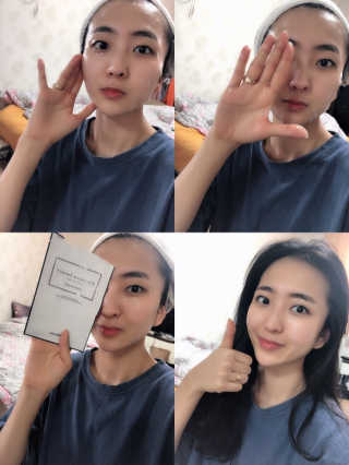 웰더마 사파이어 콜라겐 임팩트 에센셜 마스크 — 4.5점을 준 리뷰어가 2019년 4월 올린 사용 사진