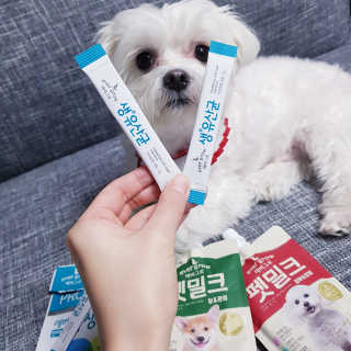 [빙그레] 에버그로 생유산균 1봉（10포입）+펫밀크2팩 — 5점을 준 리뷰어가 2019년 3월 올린 사용 사진