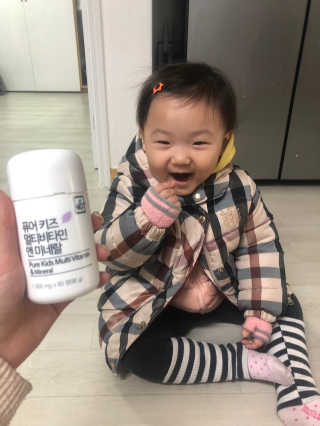 네츄럴굿띵스 퓨어 키즈 멀티비타민 앤 미네랄 30일분 — 3점을 준 리뷰어가 2019년 1월 올린 사용 사진