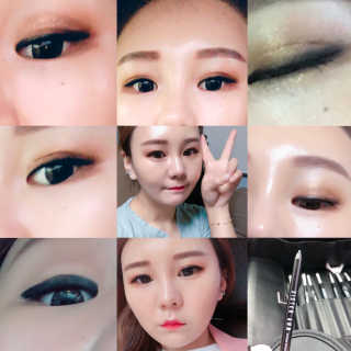 씨스터앤 더블이펙트 워터푸르프 아이펜슬 6종 택1 — 5점을 준 리뷰어가 2018년 4월 올린 사용 사진