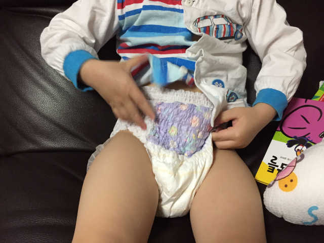LG생활건강 토디앙 자운보 본초 팬티형 기저귀 리뷰 사진