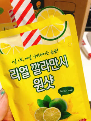 장수농가 리얼깔라만시 원샷 50ml 10팩+보틀 — 5점을 준 리뷰어가 2019년 5월 올린 사용 사진